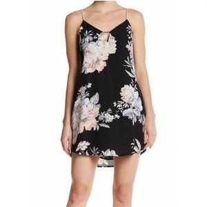 Socialite Black Floral Sheath Shift Dress